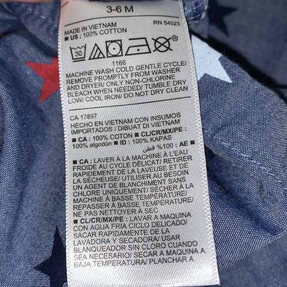 Americana short sleeve one piece for baby boy - Picture 6 of 8